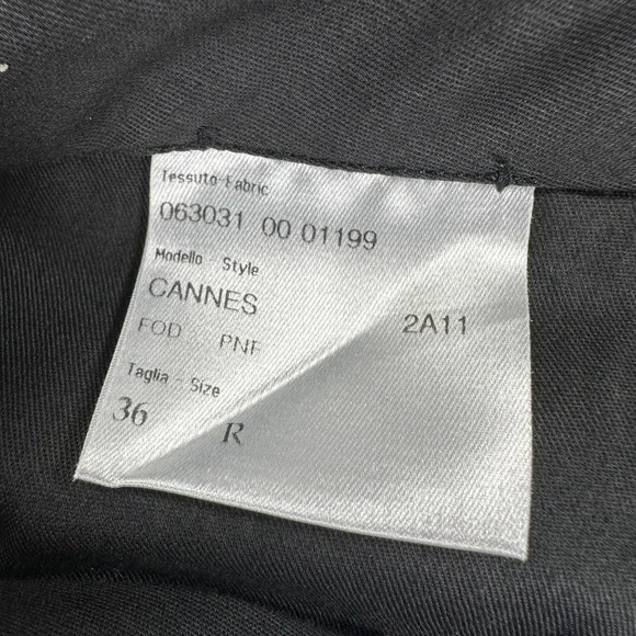 Brioni Cannes Dress Pants Mens 36x27 Black Pleated Front Straight Leg Trousers